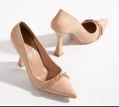 Feles Kadeh Topuk Taşlı Stiletto Kadın Topuklu Ayakkabı thumbnail 1