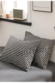Ekose 50x70 Fermuarlı 2'li Yastık Kılıfı - 12