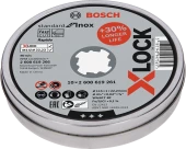 Bosch - X-LOCK - 115*1,0mm Standard Seri Düz Inox (Paslanmaz Çelik) Kesme Diski (Taş) - Rapido 10'lu - 1