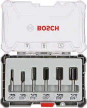 Bosch - Profesyonel 6 Parça Düz Freze Ucu Seti 8 mm Şaftlı - 1