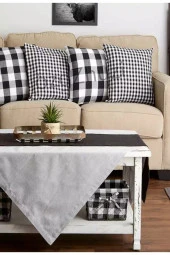 Ekose 4 'lü Uyumlu Takım 40x40 Yastık Kılıfı thumbnail 2