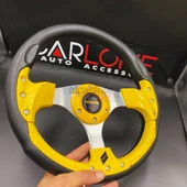 Momo Spor Direksiyon 32cm Sarı Göbek Detaylı- Yarış Spor Direksiyonu - 1