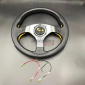 Momo Spor Direksiyon 32cm Sarı Göbek Detaylı- Yarış Spor Direksiyonu - 3