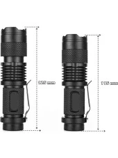 Su Geçirmez Ultra Güçlü Şarjlı El Feneri 2300 Lumens Q5 + Şarjlı Pil Hediyeli - 2