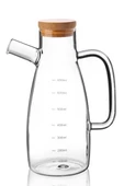 650 Ml Bambu Kapaklı Cam Yağdanlık Royaleks-70086 - 1