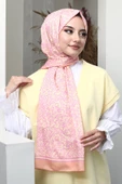 Afvente Damaks Desen Turuncu Soft Pamuk Şal thumbnail 2