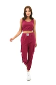 Kadın Askılı Crop Bluz Detaylı Eşofman Takımı 3715-23 - 9