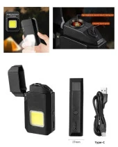 El Feneri Çakmaklı Cep Feneri Usb Şarjlı Küçük Fener Güçlü Işık Gs-4000Ç - 1