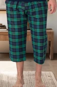 Mecit 3008 Yeşil Ekoseli Erkek Kapri Pijama Altı - 1