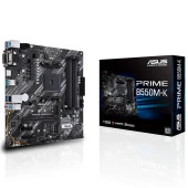 ASUS PRIME B550M-K DDR4 M2 PCIe NVME HDMI DVI PCIe 16X v4.0 AM4 mATX thumbnail 1