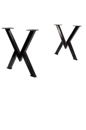 Sehpa Ayağı Masif Ahşap Kütük Orta Sehpa Ayakları Metal Ayak Masa Ayağı 2 Adet thumbnail 3