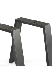Sehpa Ayağı Masif Ahşap Kütük Orta Sehpa Ayakları Metal Ayak 2 Adet Ayak 72 Cm Mobilya Ayağı thumbnail 2