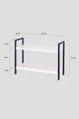 Banyo | Mutfak Düzenleyici Organizer Raf | Baharatlık | Şampuanlık | Dekoratif Metal Masa Servisi - 3