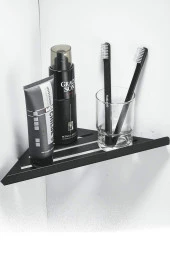 Banyo Düzenleyici Köşe Raf 2 li Metal Mutfak Rafı Stand | Sabunluk Şampuan Organizeri Baharatlık - 1