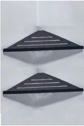 Banyo Düzenleyici Köşe Raf 2 li Metal Mutfak Rafı Stand | Sabunluk Şampuan Organizeri Baharatlık - 3