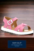 Fuşya Sarmal Kız Çocuk Sandalet - 1