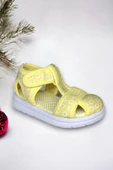 Sarı Yumuşak Baskılı Unisex Çocuk Sandalet - 1