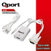 Qport Çevirici Q-Vh Vga(M) To Hdmı(F) (Vga Dan Hdmi Çevirici) - 1