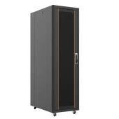 AGER 22U 600x1000mm Dikili Tip Siyah Kabinet Vega AG-VB22U6010S1 Cam Kapak - 1