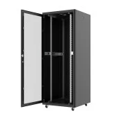 AGER 26U 800x800mm Dikili Tip Siyah Kabinet Vega AG-VB26U8080S1 Cam Kapak - 2