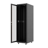 AGER 26U 600x800mm Dikili Tip Siyah Kabinet Agena AG-AN26U6080S1 Cam Kapak thumbnail 2