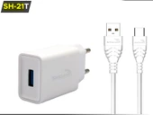 Shoamı Tel Aks.Şarj Adaptör Usb-A & Type-C Kablo Sh-21T 5V/10.5W - 1