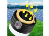 G-300W Kamp Lambası Solar Güneş Enerjili Ampül 26 SMD Led Şarjlı El Feneri Powerbank 5 Mod thumbnail 3