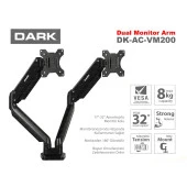 DARK 17/32" DK-AC-VM200 Hareketli Siyah 2 kollu dikey Monitör Askı Aparatı - 1