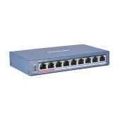 HIKVISION 8port 60w FULL PoE DS-3E0109P-E/M(B) 10/100 Yönetilemez Switch - 1