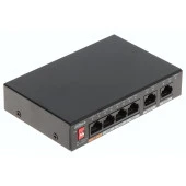 DAHUA 6port 60w 4port PoE PFS3006-4ET-60-V2 10/100 2X-UPLINK Yönetilemez Switch - 1