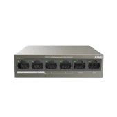 TENDA 6port 63w 4port PoE TEF1106P-4-63W 10/100 Yönetilemez Switch Masaüstü - 1
