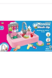 Kayyum Oyuncak Modern Mutfak Lavabo Oyuncağı Pembe Rengi Ult6552 - 2