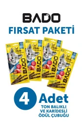 Bado Kedi Ödül Çubuğu Ton Balıklı ve Karidesli 3x5gr 4Lü - 1