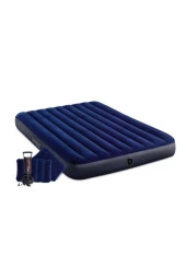 Intex Çift Kişilik Şişme Yatak + 2 Yastık + Pompa / Kamp Seti - 4