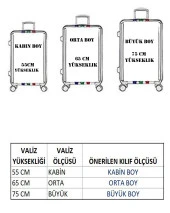 My Saraciye 100 Arslan Gözler Valiz / Bavul Büyük, Orta, Kabin Boy Kılıf Seti - 100 Arslan Gözler - 9