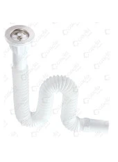 GÜÇLÜ PLASTİK 85*32 SABİT KAFALI KÖRÜKLÜ SİFON (PASLANMAZ) GP1107 - 2