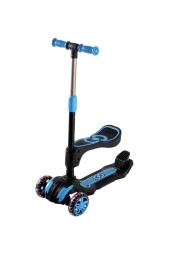 Combo 3-7 Yaş Led Işıklı 3 Tekerlek Oturaklı Yükseklik Ayarlı Katlanabilir Çocuk Scooter - 1