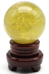 Limon Kuvars Doğal Taş Standlı Küre thumbnail 1