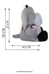 Oyuncak Peluş Eşek 97 Cm Eşeklik Ettim Özür Dilerim Mesajlı "sevgililer Gününe Özel - 3