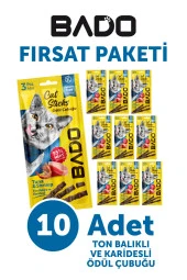 Bado Kedi Ödül Çubuğu Ton Balıklı ve Karidesli 3x5gr 10Lu - 1