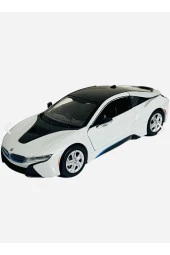 Bmw I8 Coupe - 1/24 7inch Beyaz Lisanslı Metal Model Araba Koleksiyon - 3