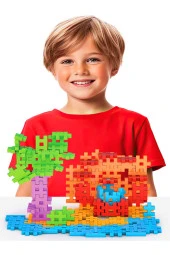 Fun Fun Puzzle Inşa Lego Yapı Bloklar 128 Parça - 1