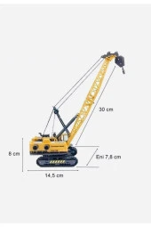 Metal Kule Vinç 1:55 ölçek İnşaat Makinası iş İpli Sarılır Makaralı Paletli Kurtarıcı Oyuncak - 2