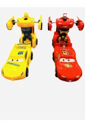 Şimşek Mcqueen Robota Dönüşebilen Araba 2 adet - 1