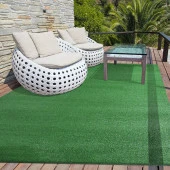7 MM ÇİM HALI 1,5x25 Metre SUNİ DEKORATİF ÇİM HALI KAYDIRMAZ TABANLI YAPAY ÇİM PASPASI - 4