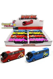 Metal Çek Bırak Sesli Işıklı Otobüs 20 cm thumbnail 1