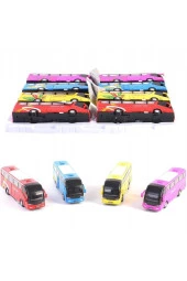 Metal Çek Bırak Sesli Işıklı Otobüs 20 cm thumbnail 2