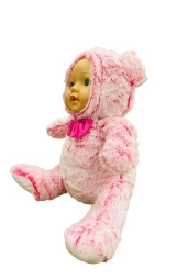 Bebek Yüzlü Peluş Ayı 45 Cm Pembe - 3