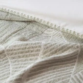 Apricitas Home June Adaçayı Muslin Yatak Örtülü Çift Kişilik Nevresim Seti thumbnail 2