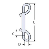 KRAKEN Tutucu Karabina Çift Taraflı 100 mm (Boy) Paslanmaz AS-04 thumbnail 2